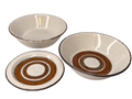3-Piece Speckled Stoneware Bowl & Plate Set