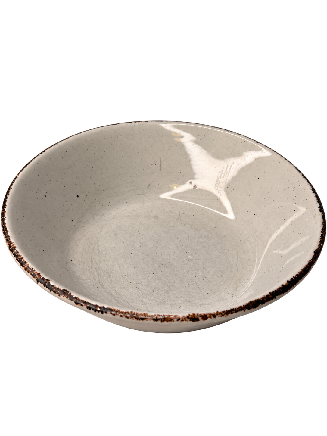3-Piece Speckled Stoneware Bowl & Plate Set