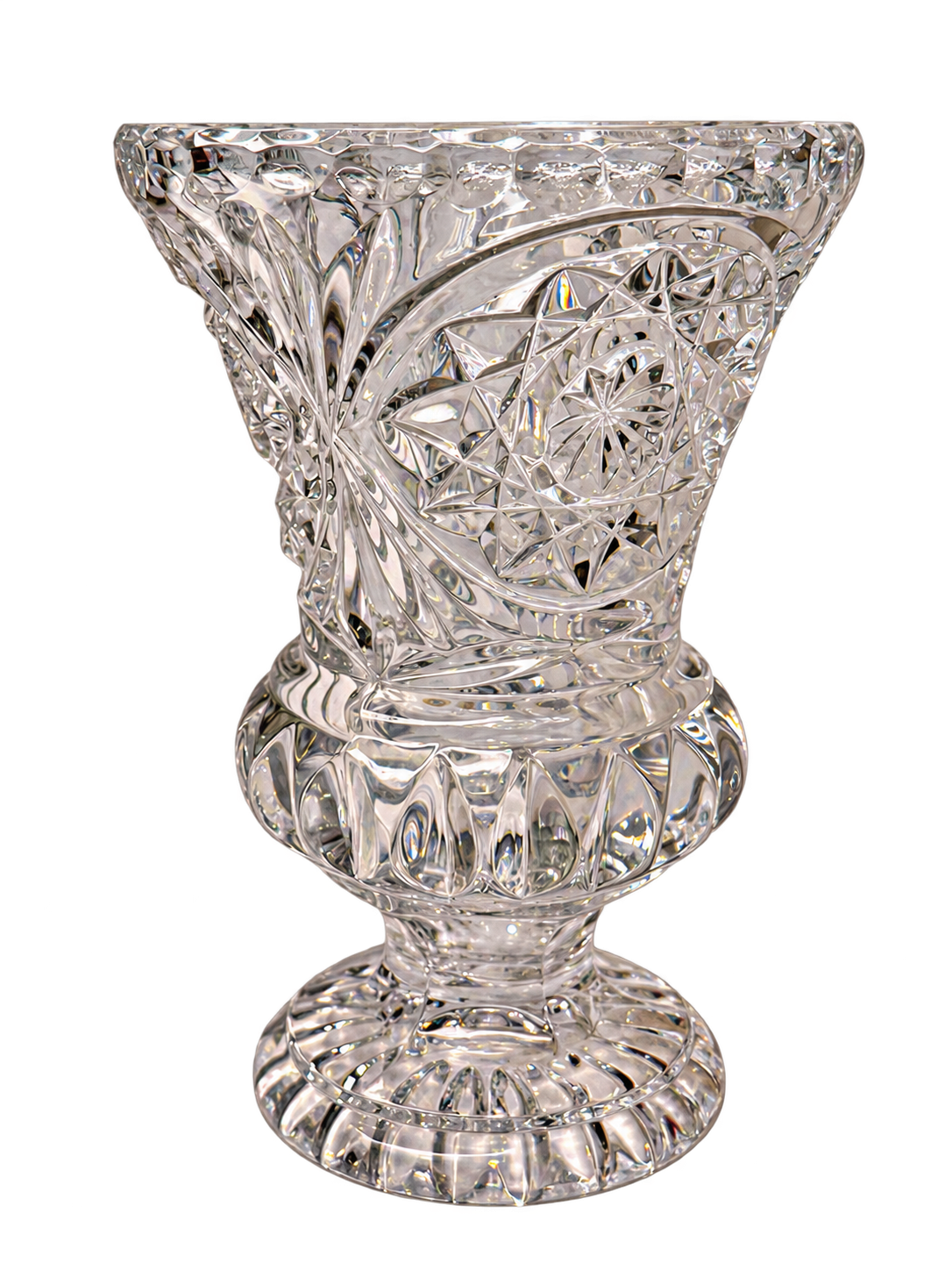 Vintage Cut Crystal Pedestal Vase