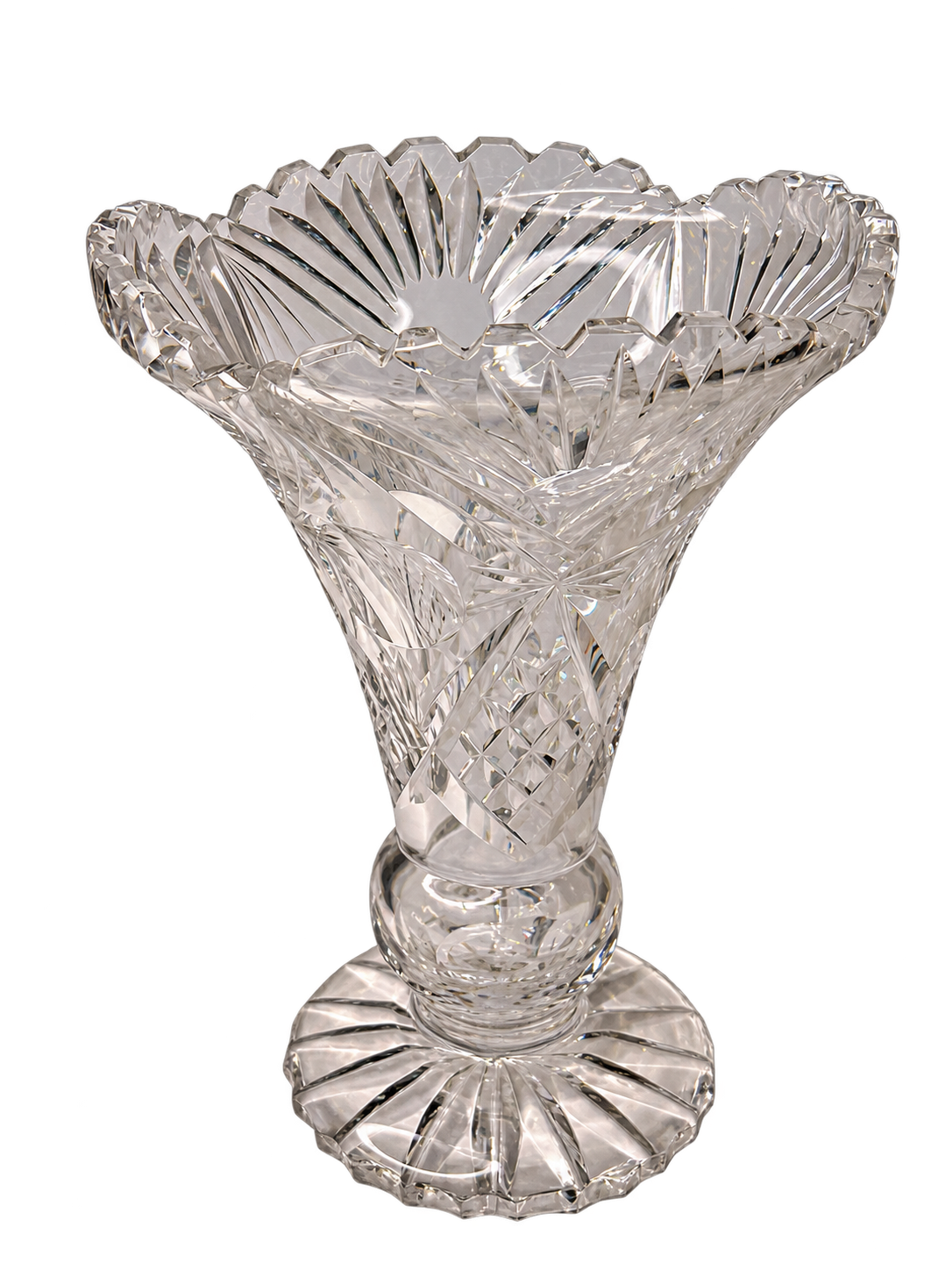 Vintage Cut Crystal Pedestal Bowl