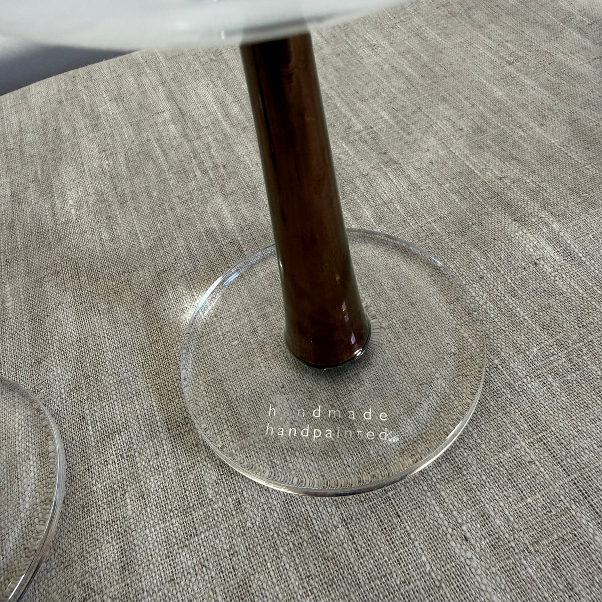Vintage Amber Stem Balloon Goblets – Set of 2