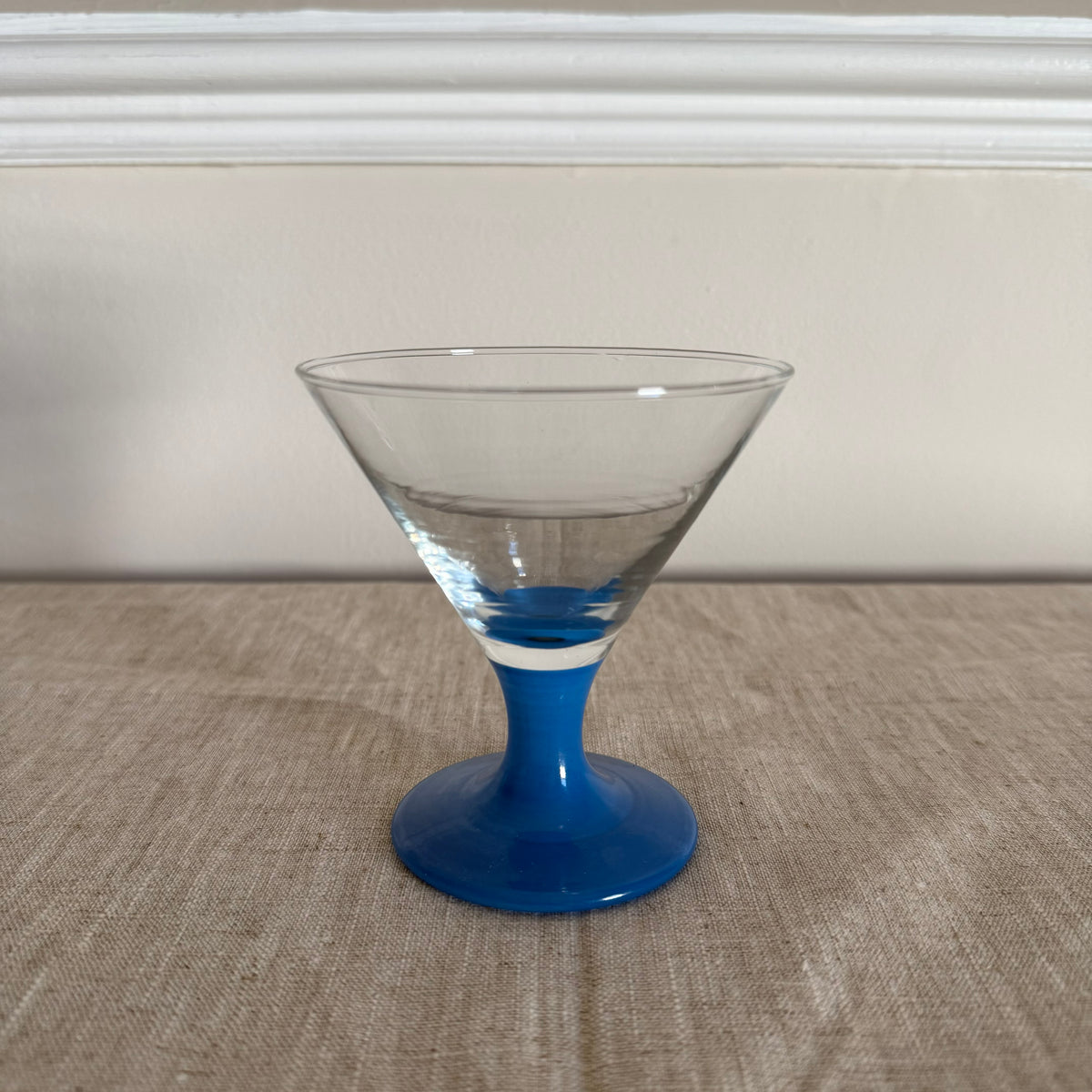 Cobalt Blue Stem Cocktail Glasses – Set of 3