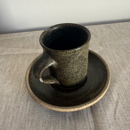 Hancrafted Stoneware Mug & Plate Set