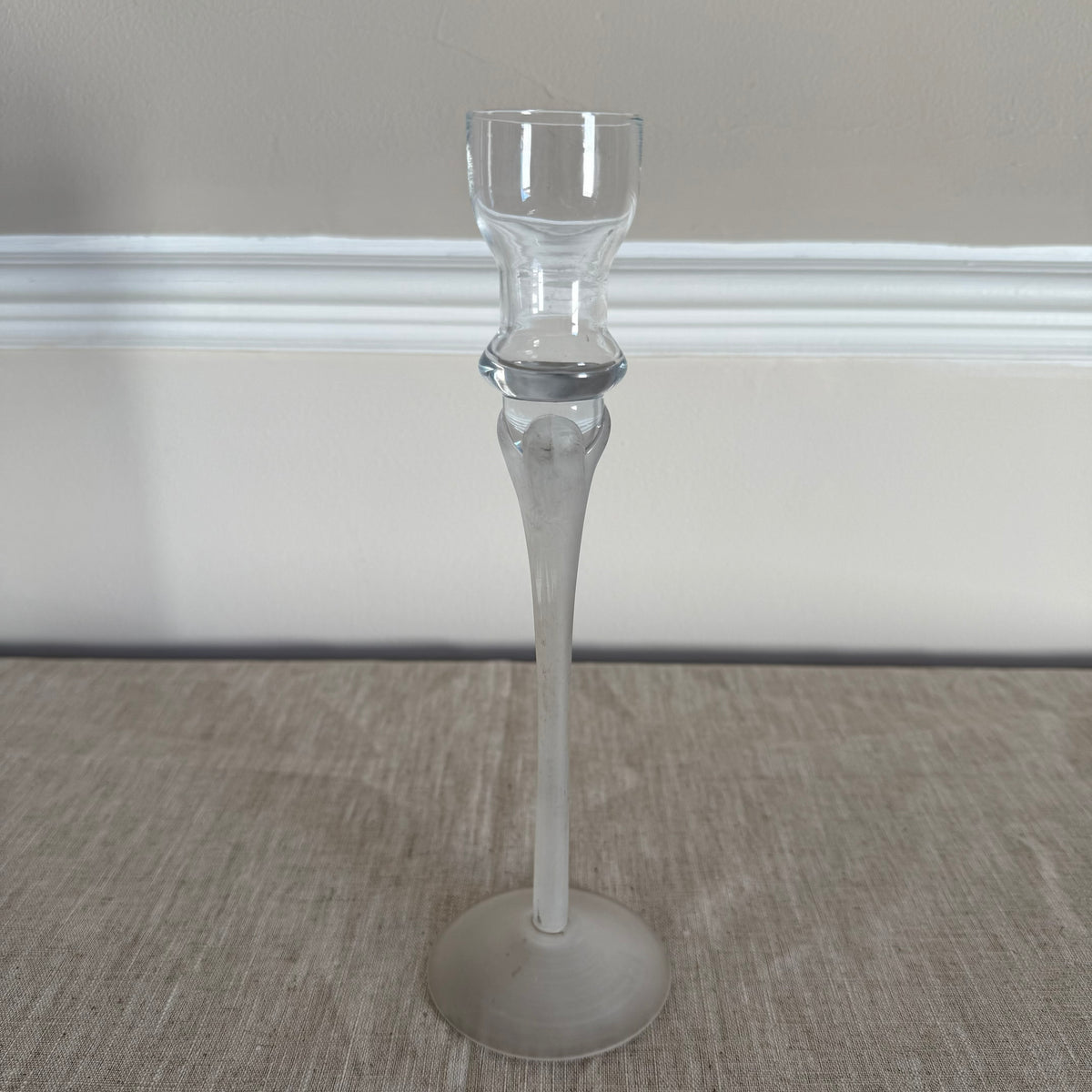 Sculptural Glass Candlestick