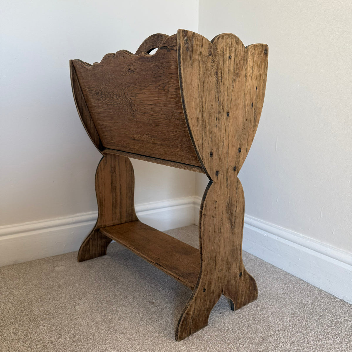 Vintage Wooden Magazine Rack