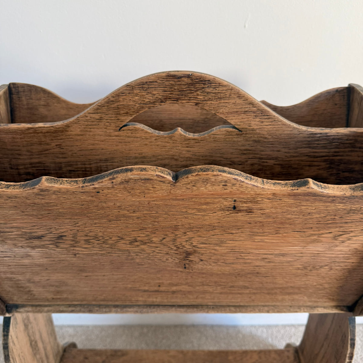 Vintage Wooden Magazine Rack