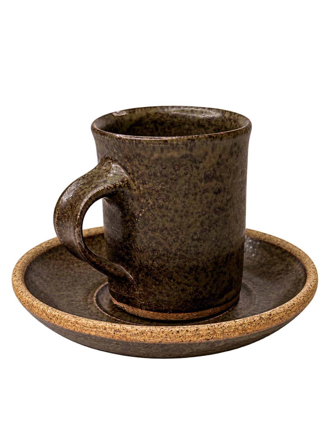 Hancrafted Stoneware Mug & Plate Set