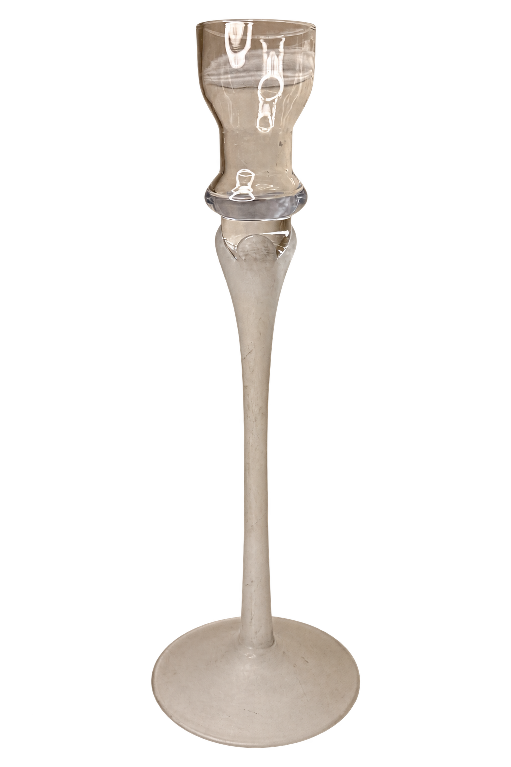 Sculptural Glass Candlestick