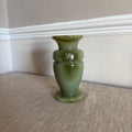 Vintage Jade Green Glass Pedestal Vase
